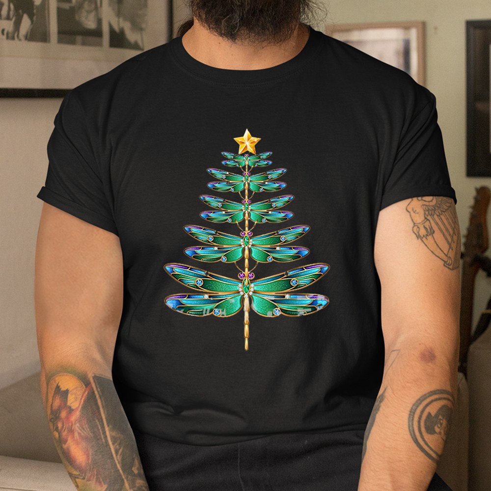 Dragonfly Christmas Tree Entomologist Xmas Insect Shirt Dragonfly Christmas Tree Entomologist Xmas Insect Shirt
