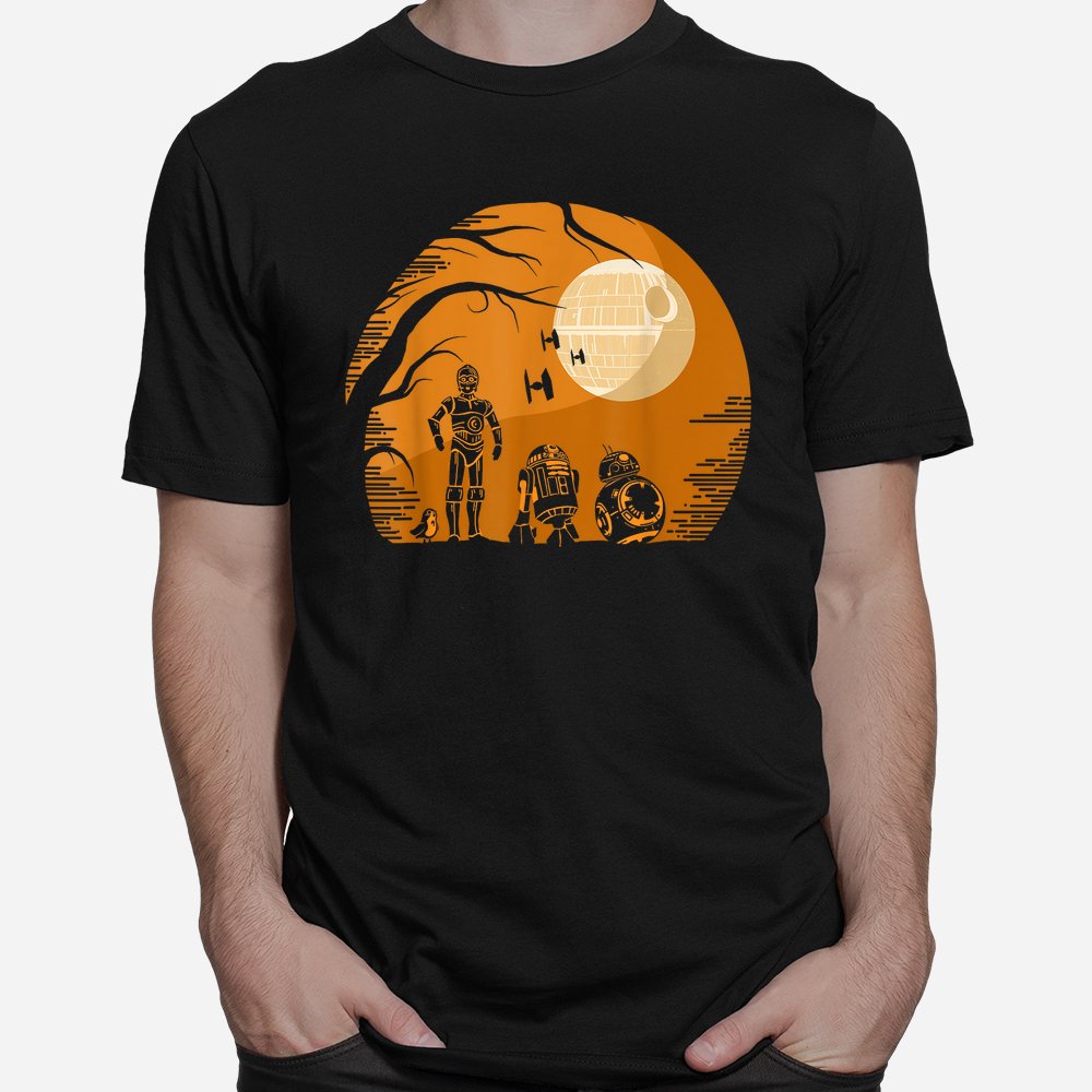 Droids Halloween Orange Hue Death Star Shirt Droids Halloween Orange Hue Death Star Shirt