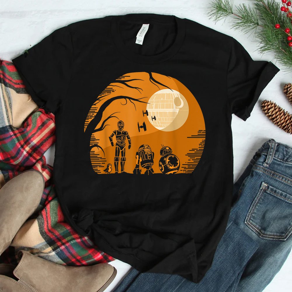 Droids Halloween Orange Hue Death Star Shirt Droids Halloween Orange Hue Death Star Shirt