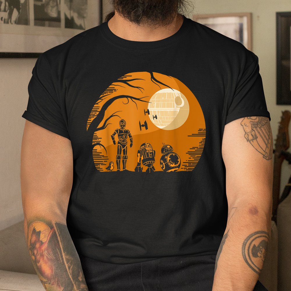 Droids Halloween Orange Hue Death Star Shirt Droids Halloween Orange Hue Death Star Shirt