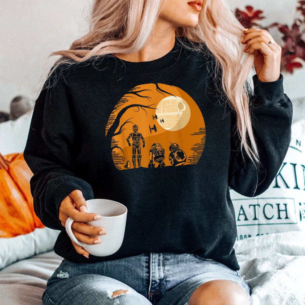 Droids Halloween Orange Hue Death Star Shirt Droids Halloween Orange Hue Death Star Shirt