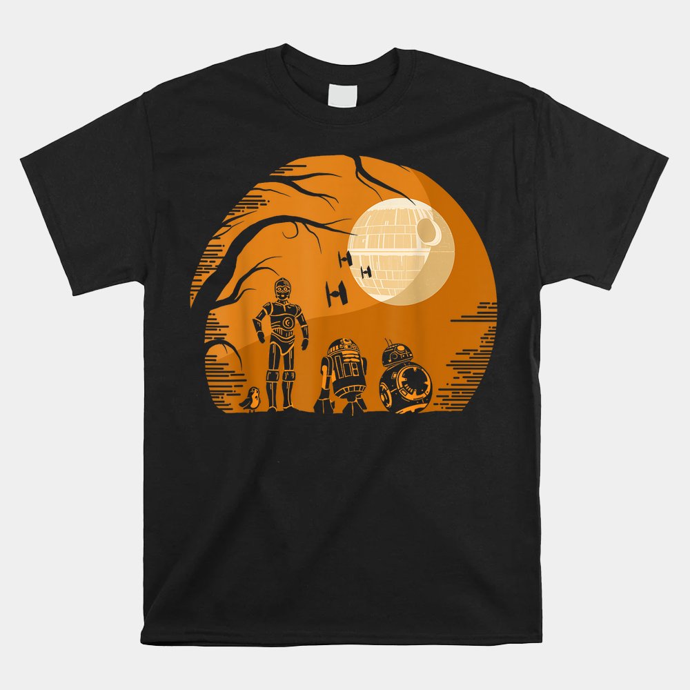 Droids Halloween Orange Hue Death Star Shirt Droids Halloween Orange Hue Death Star Shirt