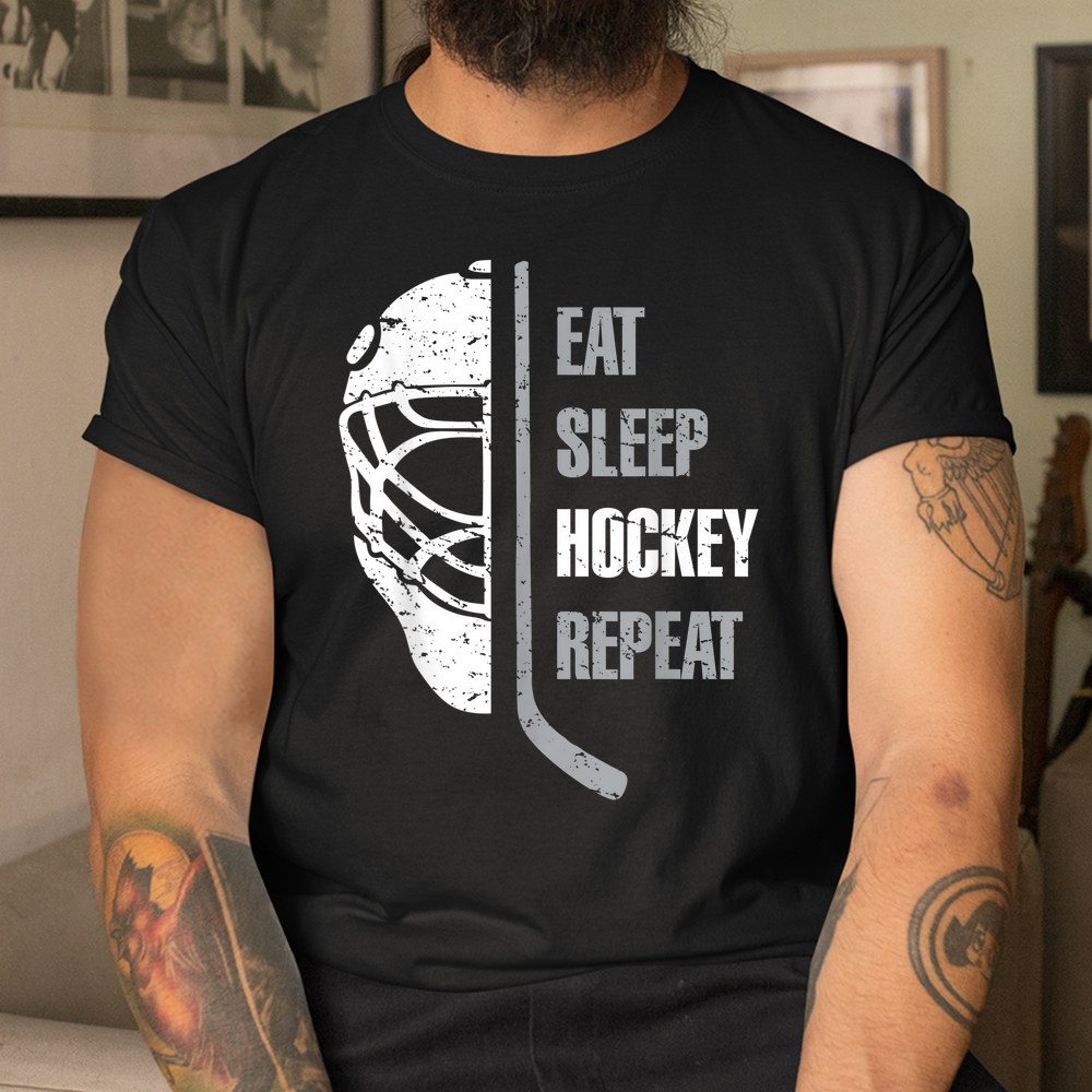 Eat Sleep Hockey Repeat Christmas For Kids Teen Adult Hockey Shirt Eat Sleep Hockey Repeat Christmas For Kids Teen Adult Hockey Shirt
