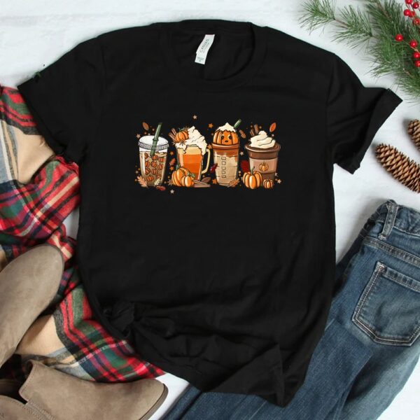 fall coffee halloween pumpkin latte drink cup spice shirt 2