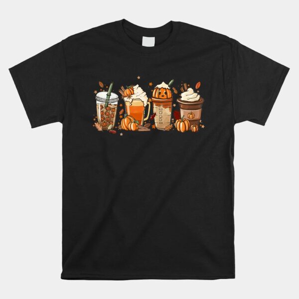 Fall Coffee Halloween Pumpkin Latte Drink Cup Spice Shirt