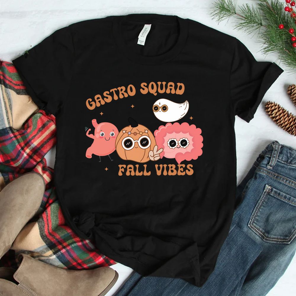 Fall Vibes Gastro Squad Ghost Halloween Spooky Endoscopy Shirt Fall Vibes Gastro Squad Ghost Halloween Spooky Endoscopy Shirt