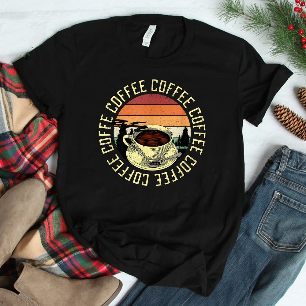 First Coffee Staying Alive Barista Christmas Shirt First Coffee Staying Alive Barista Christmas Shirt