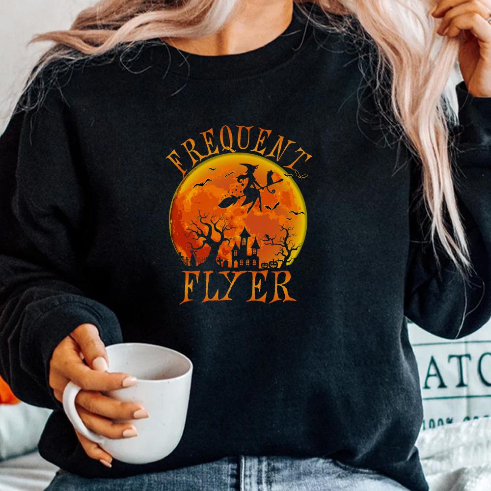 Frequent Flyer Witch Full Moon Halloween Witches Shirt Frequent Flyer Witch Full Moon Halloween Witches Shirt