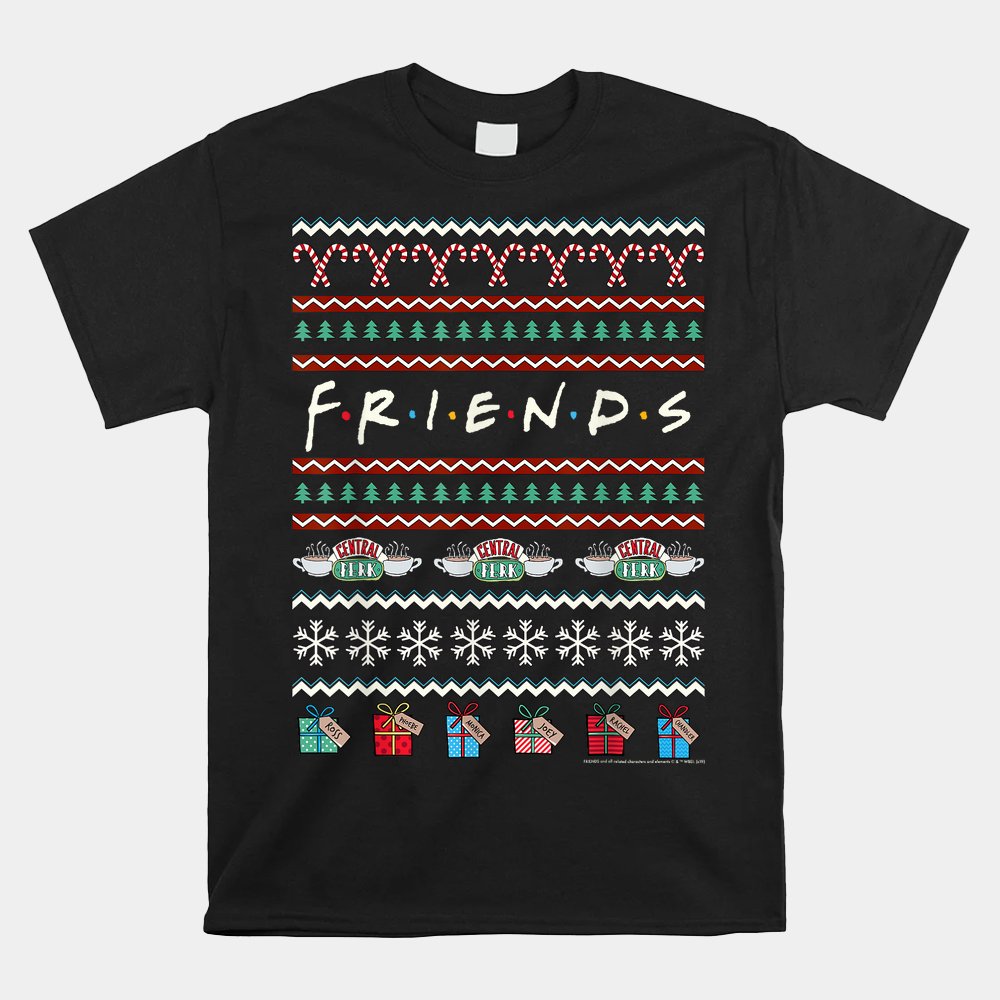 Friends Christmas Logo Ugly Sweater Style Shirt Friends Christmas Logo Ugly Sweater Style Shirt