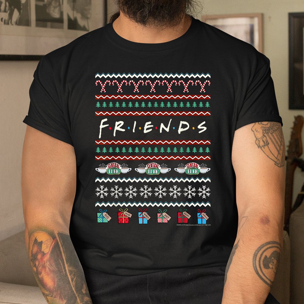 Friends Christmas Logo Ugly Sweater Style Shirt Friends Christmas Logo Ugly Sweater Style Shirt