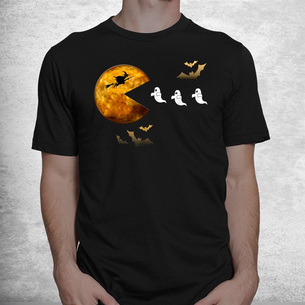 Fun Halloween Full Moon Eating Ghosts Halloween Shirt Fun Halloween Full Moon Eating Ghosts Halloween Shirt