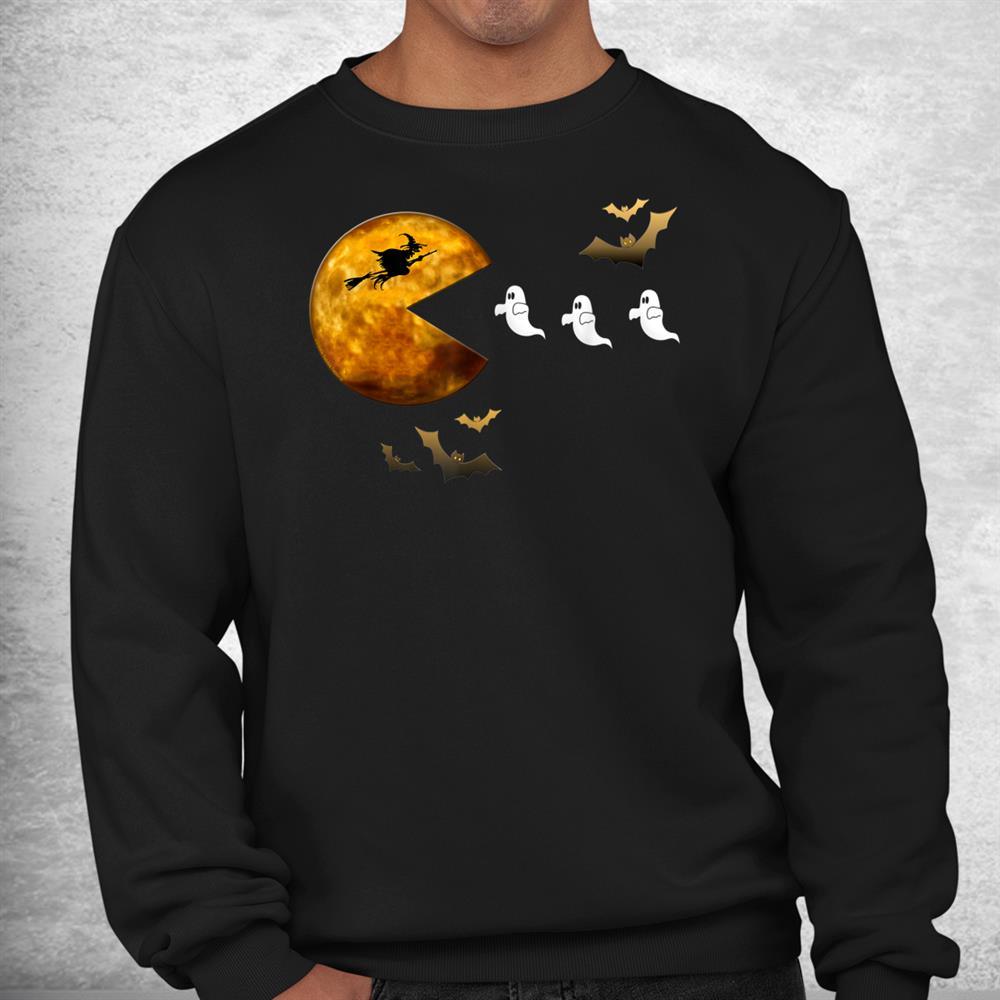Fun Halloween Full Moon Eating Ghosts Halloween Shirt Fun Halloween Full Moon Eating Ghosts Halloween Shirt