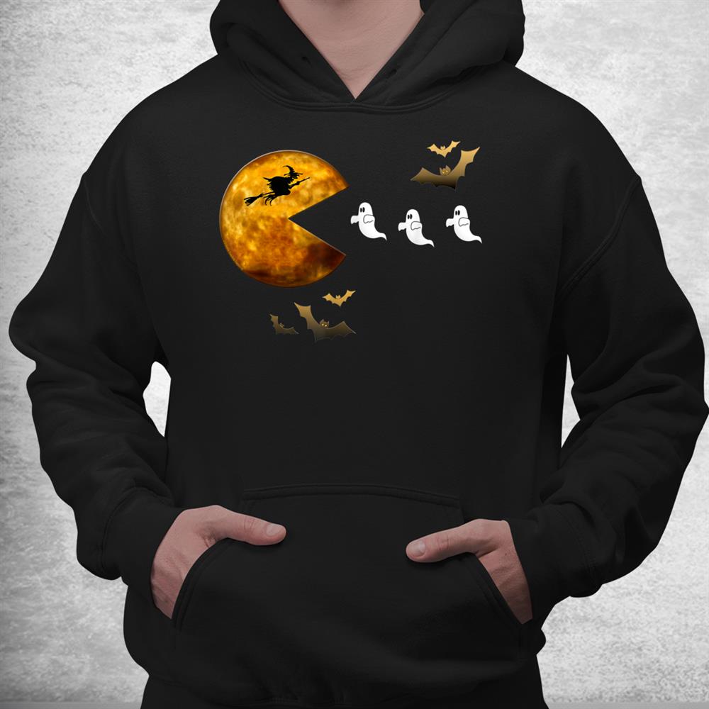 Fun Halloween Full Moon Eating Ghosts Halloween Shirt Fun Halloween Full Moon Eating Ghosts Halloween Shirt