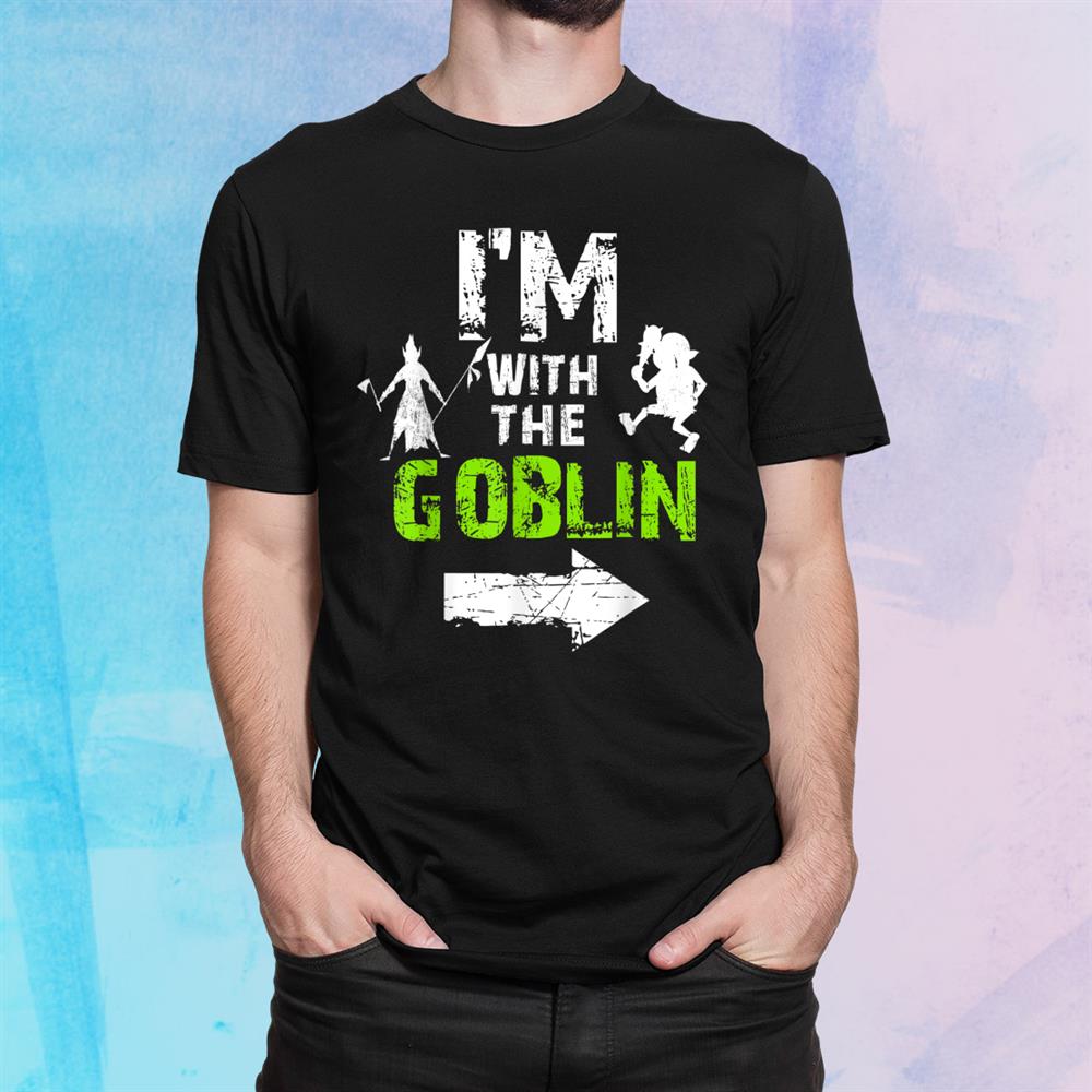 Funny Couples Halloween Costumes I’m With The Goblin Shirt Funny Couples Halloween Costumes I’m With The Goblin Shirt