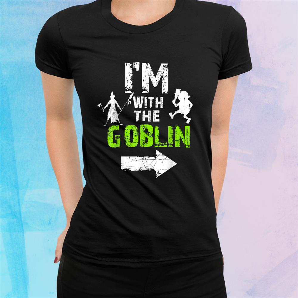 Funny Couples Halloween Costumes I’m With The Goblin Shirt Funny Couples Halloween Costumes I’m With The Goblin Shirt