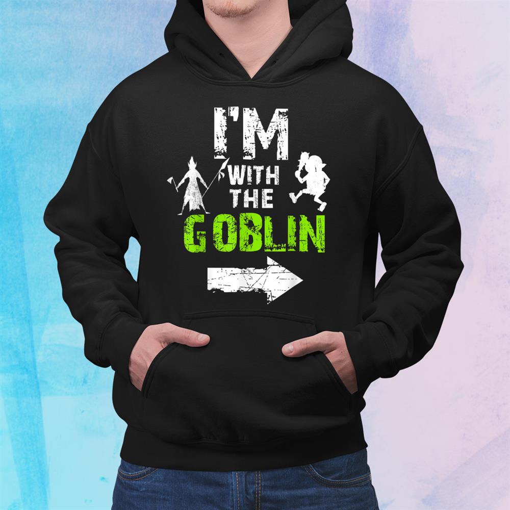 Funny Couples Halloween Costumes I’m With The Goblin Shirt Funny Couples Halloween Costumes I’m With The Goblin Shirt