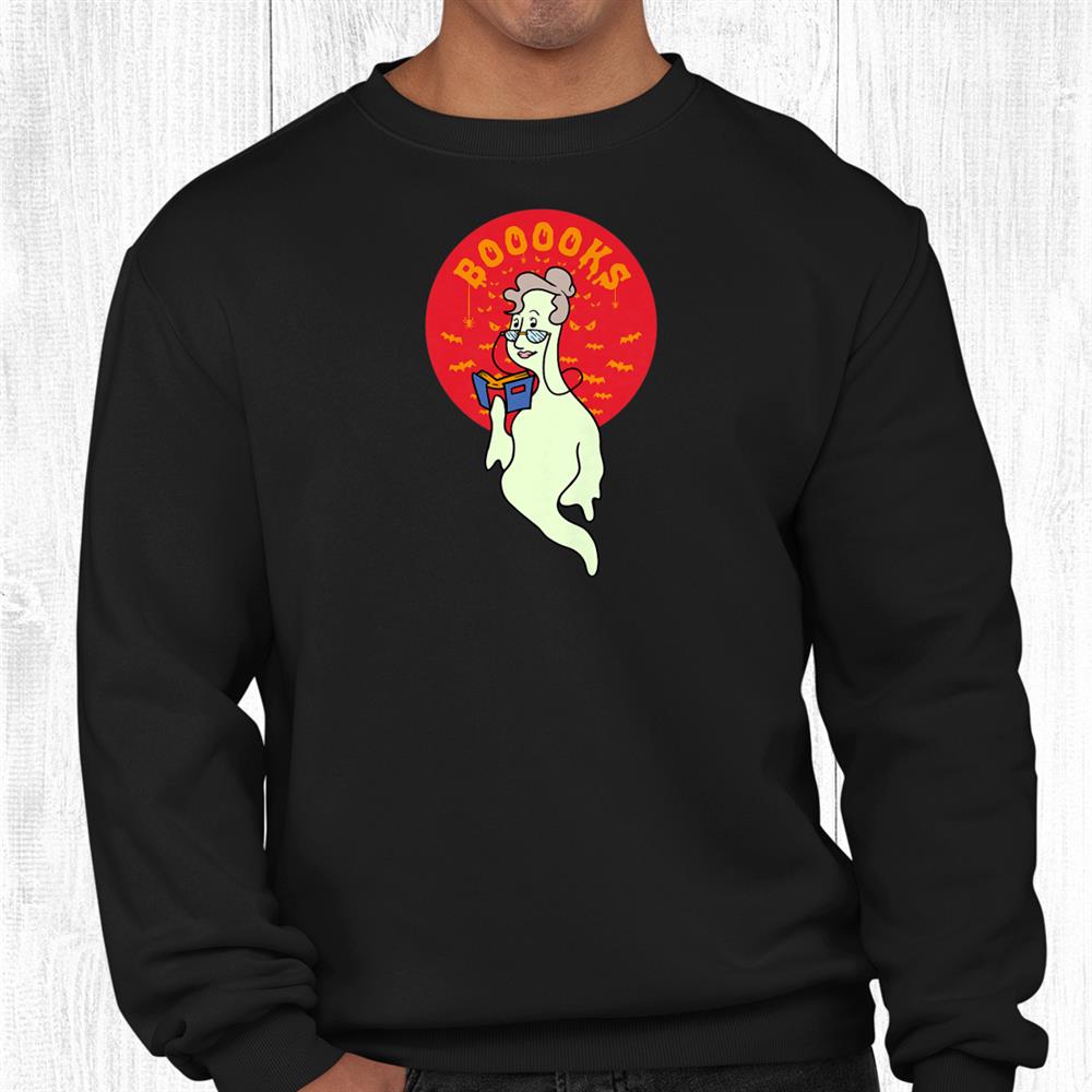 Funny Halloween Booooks Ghost Book Lover Librarian Reading Shirt Funny Halloween Booooks Ghost Book Lover Librarian Reading Shirt