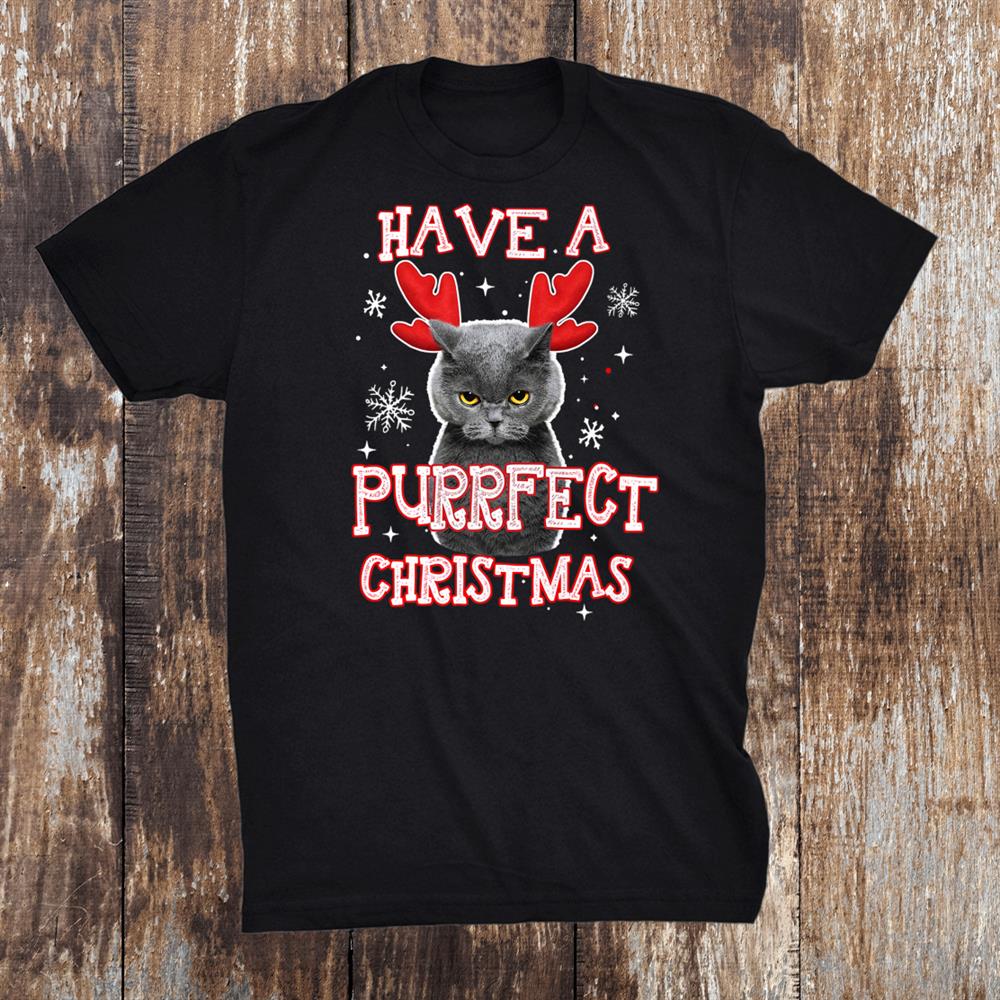 Funny Happy Howliday Cat Have A Purrfect Christmas Costume Shirt Funny Happy Howliday Cat Have A Purrfect Christmas Costume Shirt