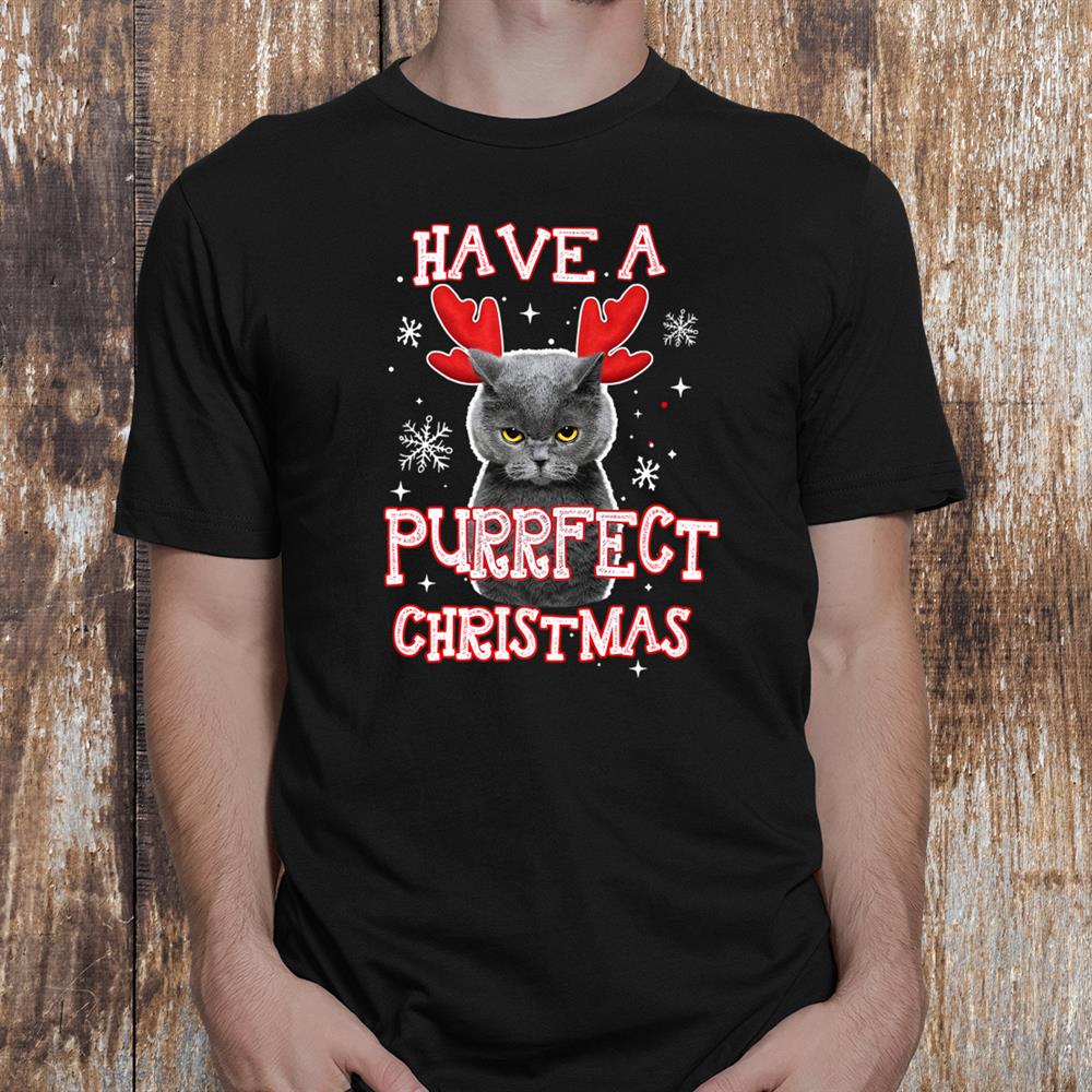 Funny Happy Howliday Cat Have A Purrfect Christmas Costume Shirt Funny Happy Howliday Cat Have A Purrfect Christmas Costume Shirt