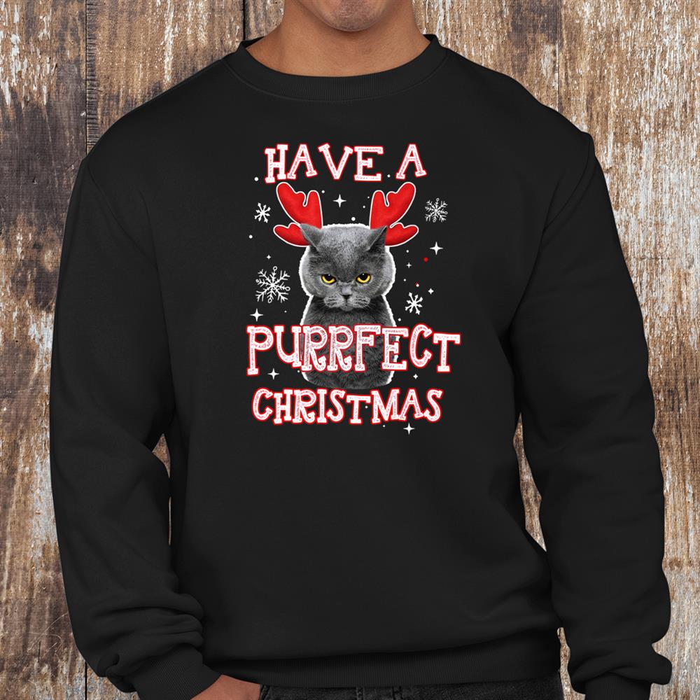 Funny Happy Howliday Cat Have A Purrfect Christmas Costume Shirt Funny Happy Howliday Cat Have A Purrfect Christmas Costume Shirt