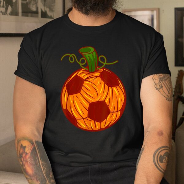 Funny Pumpkin Soccer Ball Halloween Shirt