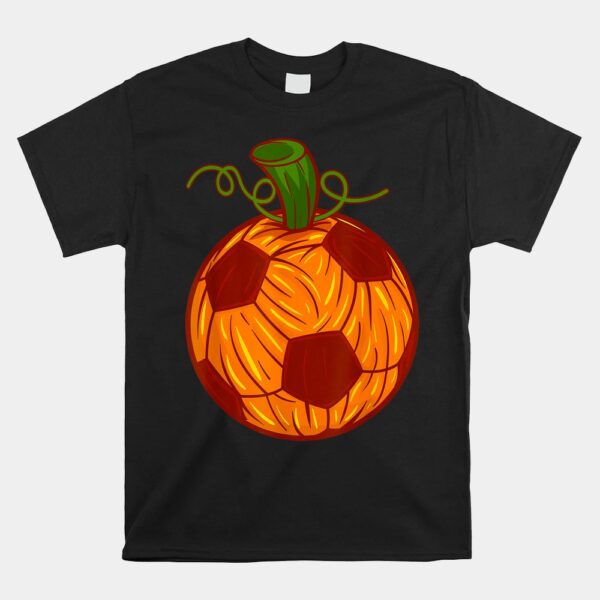 Funny Pumpkin Soccer Ball Halloween Shirt