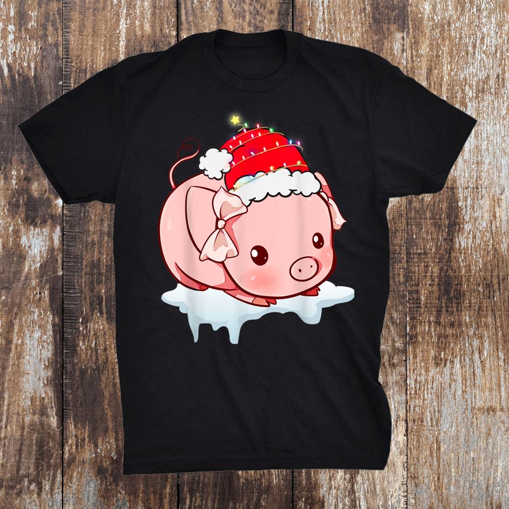 Funny Santa Pig Xmas Light Christmas Pig Lover Shirt Funny Santa Pig Xmas Light Christmas Pig Lover Shirt