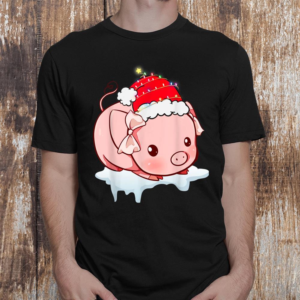 Funny Santa Pig Xmas Light Christmas Pig Lover Shirt Funny Santa Pig Xmas Light Christmas Pig Lover Shirt