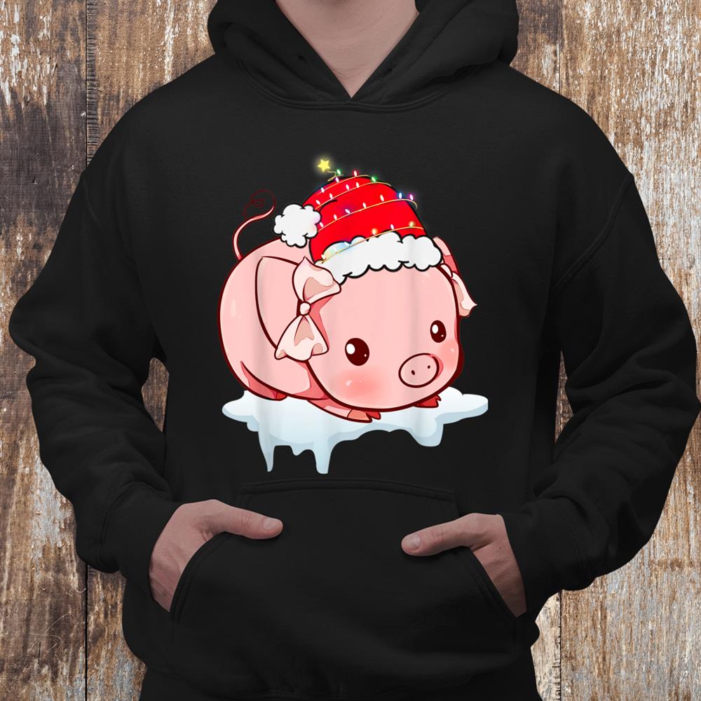 Funny Santa Pig Xmas Light Christmas Pig Lover Shirt Funny Santa Pig Xmas Light Christmas Pig Lover Shirt