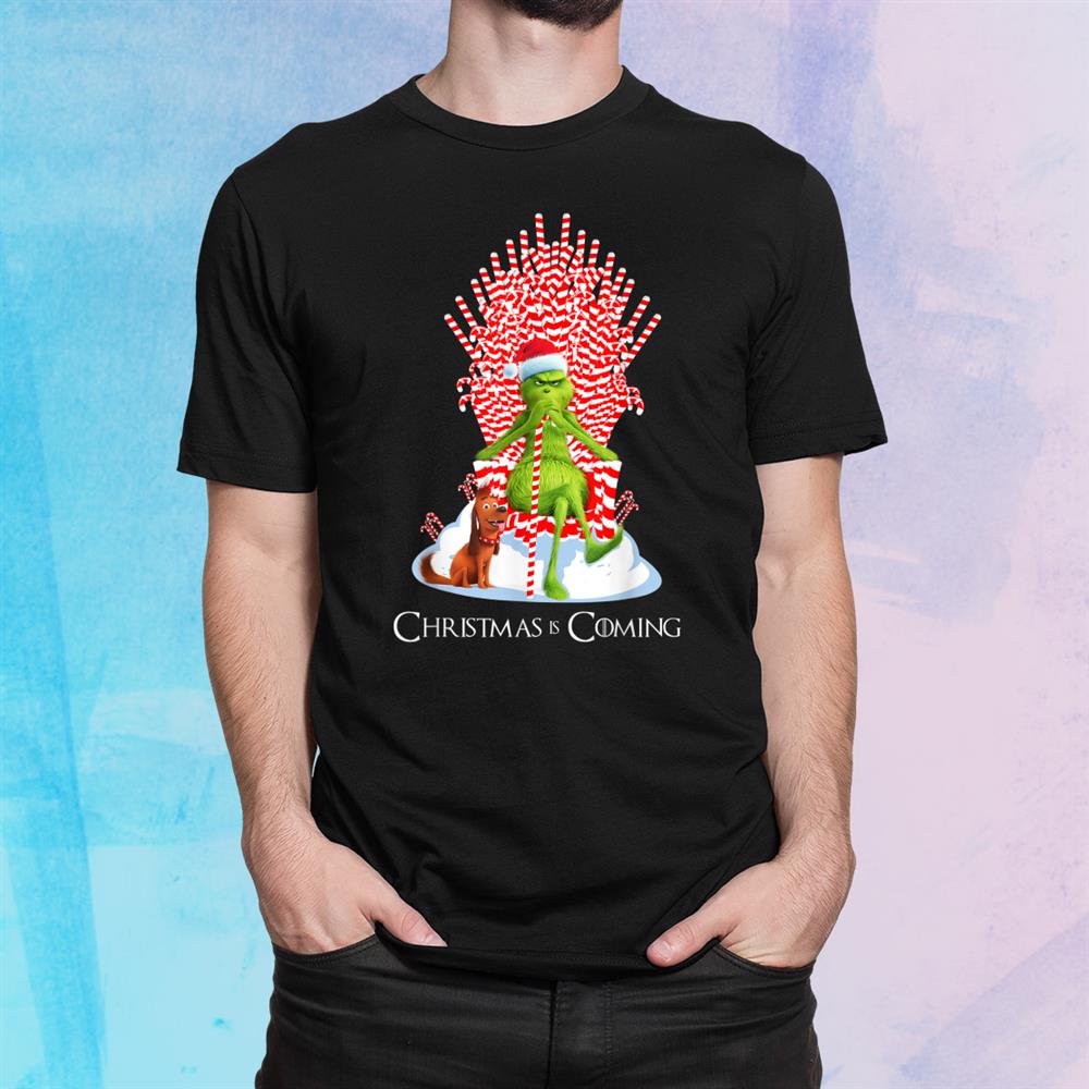 G.rinch Is Coming Candy Cane Throne Funny Christmas Parody Shirt G.rinch Is Coming Candy Cane Throne Funny Christmas Parody Shirt