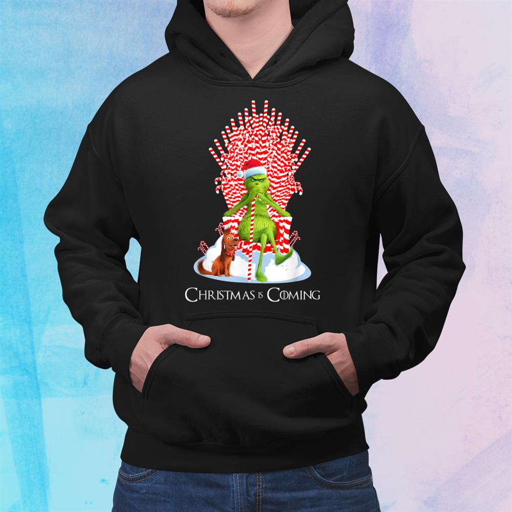 G.rinch Is Coming Candy Cane Throne Funny Christmas Parody Shirt G.rinch Is Coming Candy Cane Throne Funny Christmas Parody Shirt