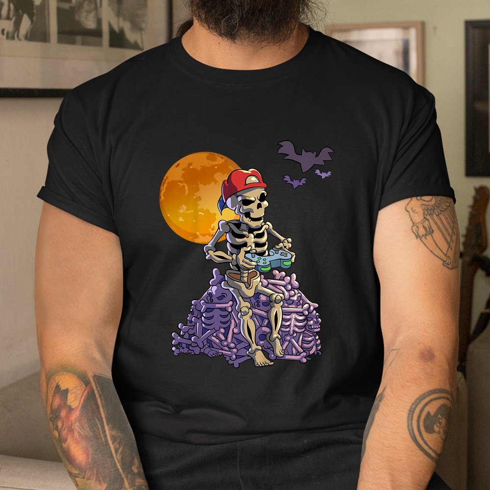 Gamer Skeleton Halloween Boys Video Games Gaming Halloween Shirt Gamer Skeleton Halloween Boys Video Games Gaming Halloween Shirt
