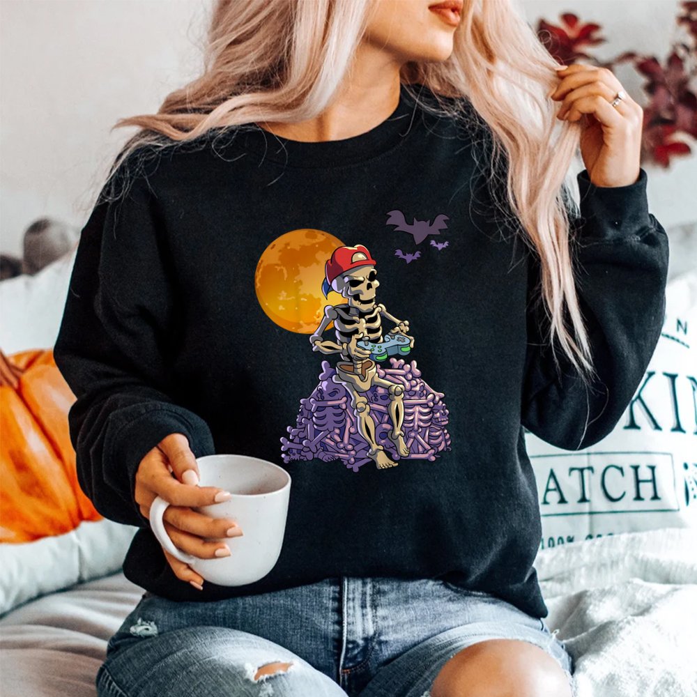 Gamer Skeleton Halloween Boys Video Games Gaming Halloween Shirt Gamer Skeleton Halloween Boys Video Games Gaming Halloween Shirt