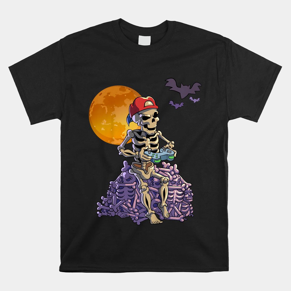 Gamer Skeleton Halloween Boys Video Games Gaming Halloween Shirt Gamer Skeleton Halloween Boys Video Games Gaming Halloween Shirt