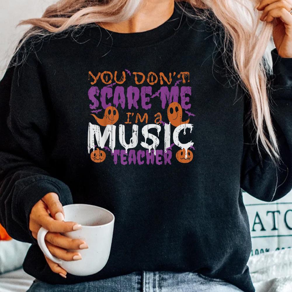Ghost Creature Pumpkin Music Teacher School Halloween Shirt Ghost Creature Pumpkin Music Teacher School Halloween Shirt