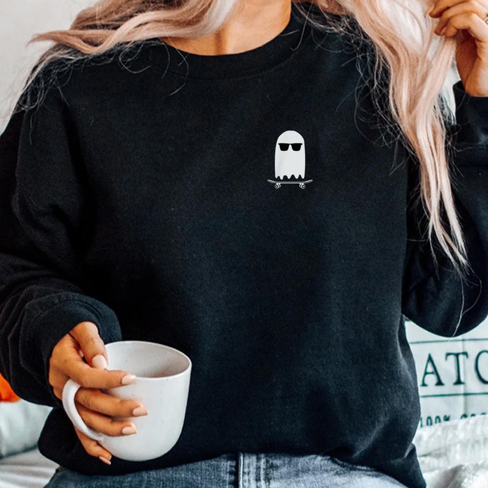 Ghost Skateboard Lazy Halloween Cool Skateboarding Shirt Ghost Skateboard Lazy Halloween Cool Skateboarding Shirt