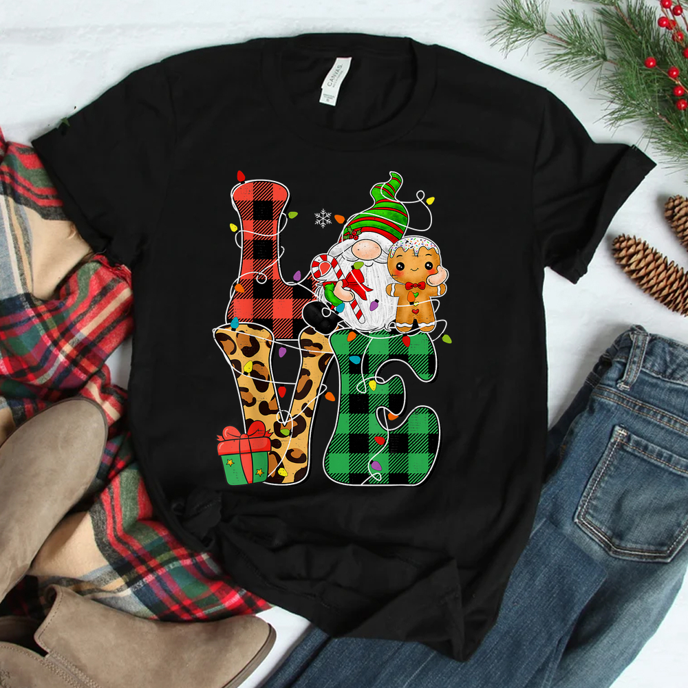 Gnome Christmas Buffalo Lights Xmas Shirt Gnome Christmas Buffalo Lights Xmas Shirt