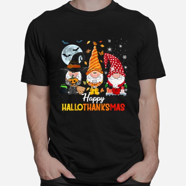 Gnomes Lover Halloween Merry Christmas Happy Hallothanksmas Shirt 6 Gnomes Lover Halloween Merry Christmas Happy Hallothanksmas Shirt
