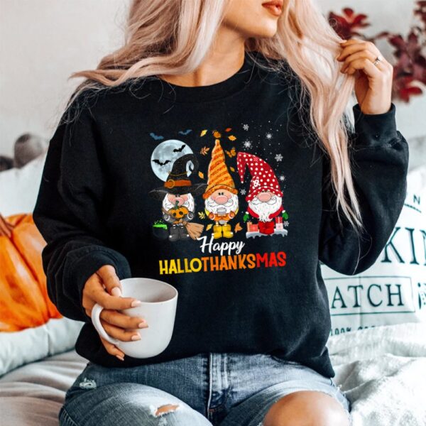 Gnomes Lover Halloween Merry Christmas Happy Hallothanksmas Shirt 9 Gnomes Lover Halloween Merry Christmas Happy Hallothanksmas Shirt