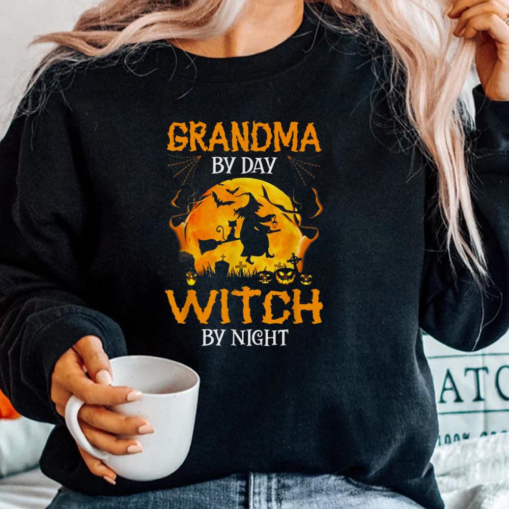 Grandma By Day Witch By Night Halloween Shirt Grandma By Day Witch By Night Halloween Shirt