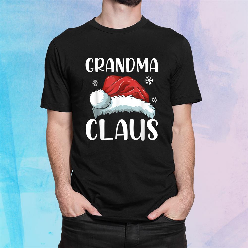 Grandma Claus Santa Hat Christmas Matching Family Pajama Shirt Grandma Claus Santa Hat Christmas Matching Family Pajama Shirt
