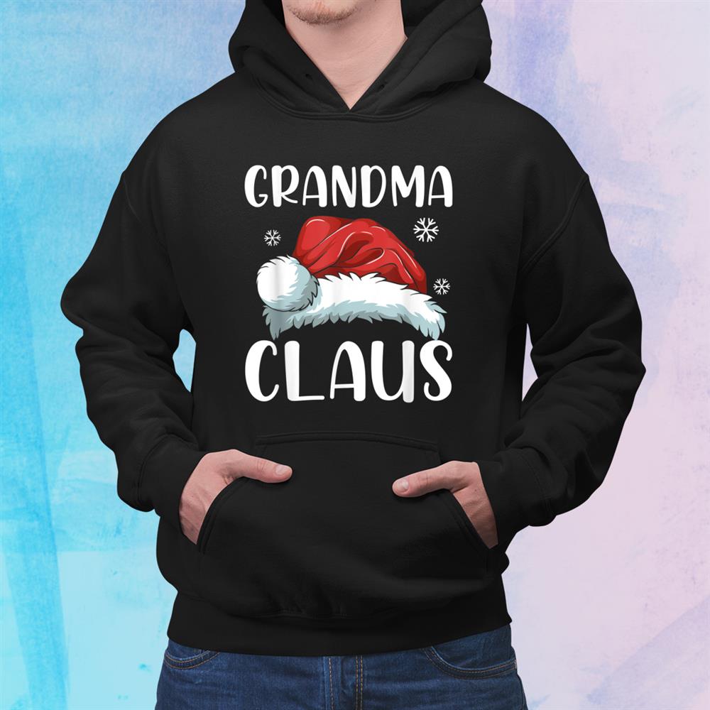 Grandma Claus Santa Hat Christmas Matching Family Pajama Shirt Grandma Claus Santa Hat Christmas Matching Family Pajama Shirt