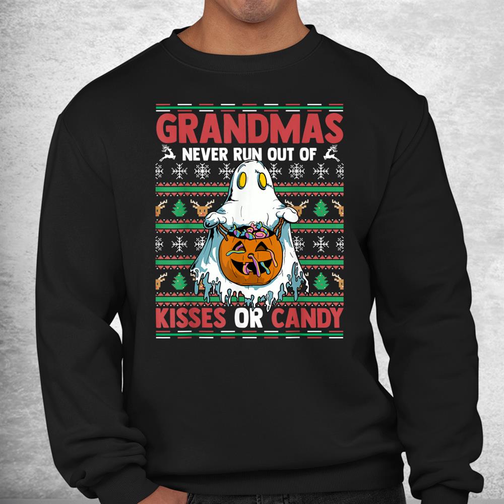 Grandmas Never Run Out Of Kisses Or Candy Halloween Granny Shirt Grandmas Never Run Out Of Kisses Or Candy Halloween Granny Shirt