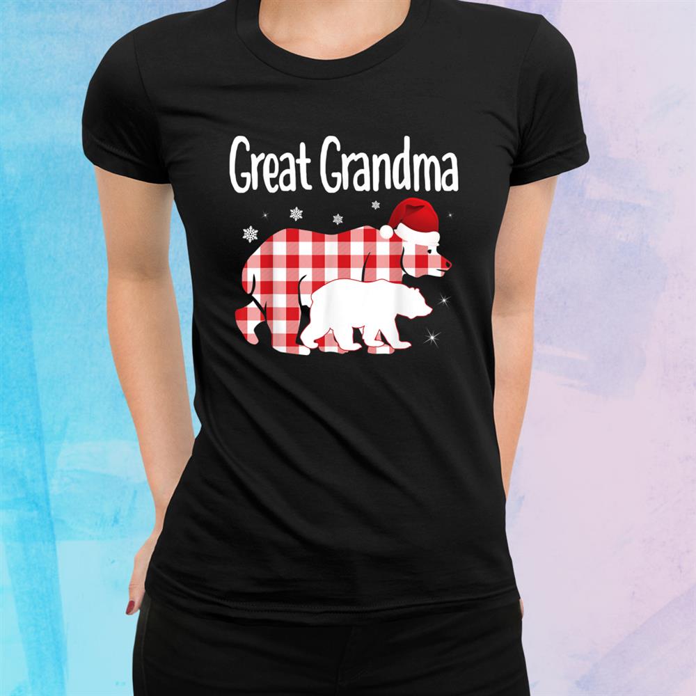 Great Grandma Red Plaid Bear Matching Family Christmas Shirt Great Grandma Red Plaid Bear Matching Family Christmas Shirt