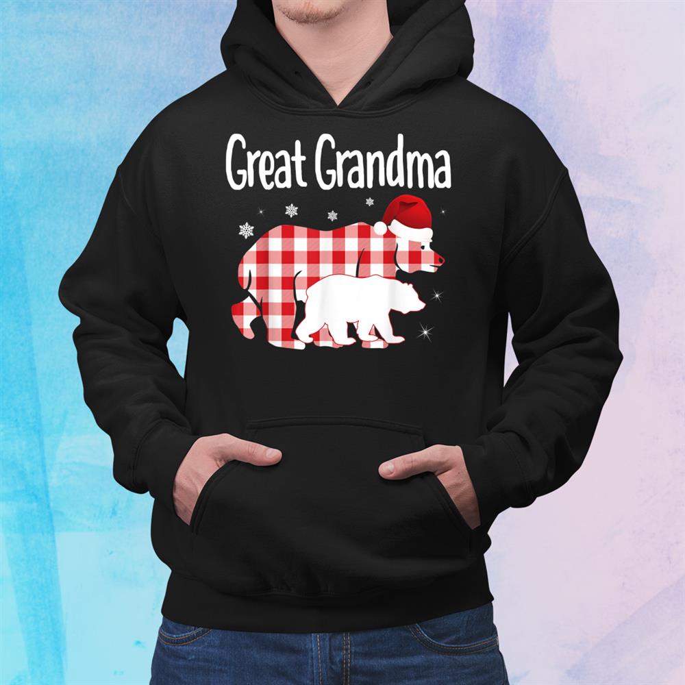 Great Grandma Red Plaid Bear Matching Family Christmas Shirt Great Grandma Red Plaid Bear Matching Family Christmas Shirt