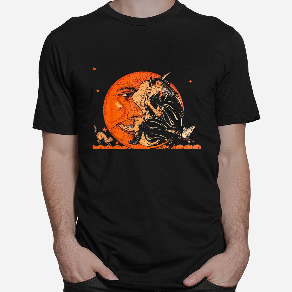 Great Vintage Witch And Moon Halloween Shirt 10 great vintage witch and moon halloween shirt 1 1