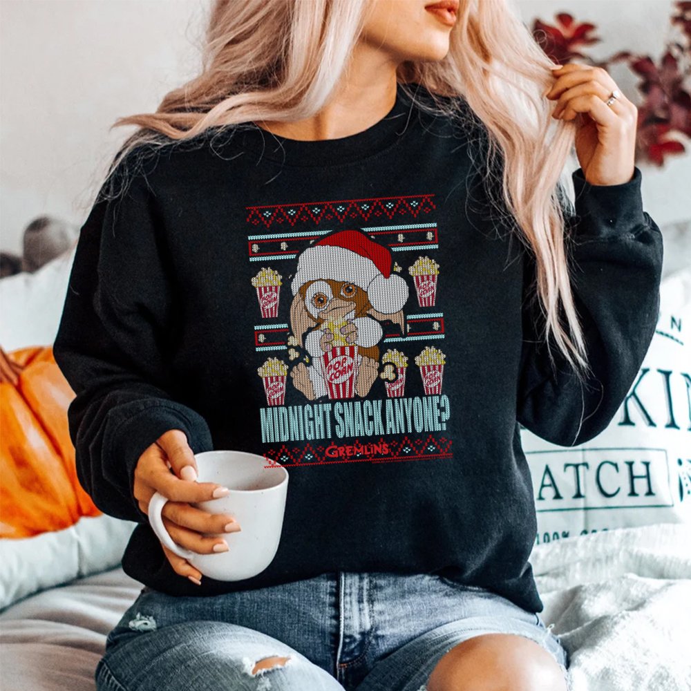 Gremlins Christmas Midnight Snack Anyone Ugly Sweater Shirt Gremlins Christmas Midnight Snack Anyone Ugly Sweater Shirt