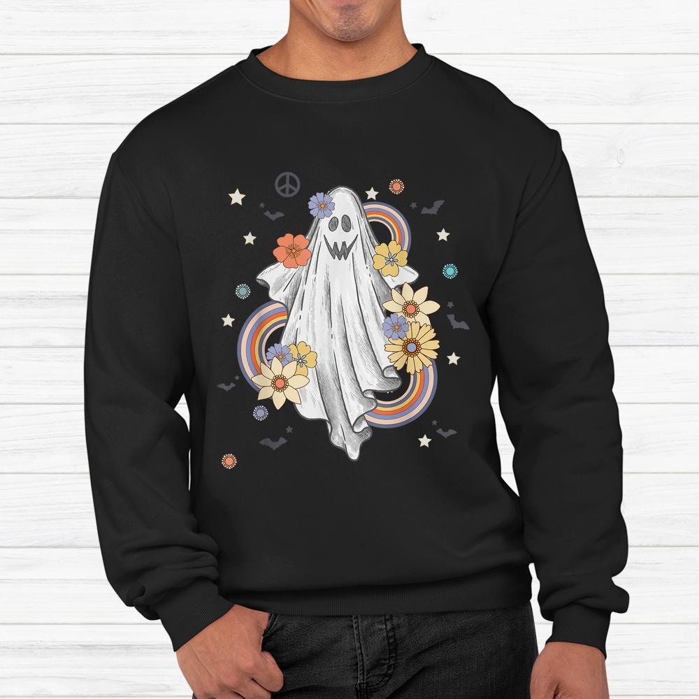 Groovy Floral Ghost Hippie Halloween Shirt Groovy Floral Ghost Hippie Halloween Shirt