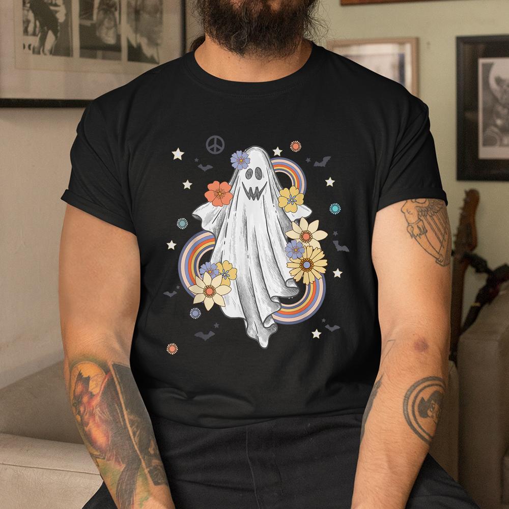 Groovy Floral Ghost Hippie Halloween Shirt Groovy Floral Ghost Hippie Halloween Shirt
