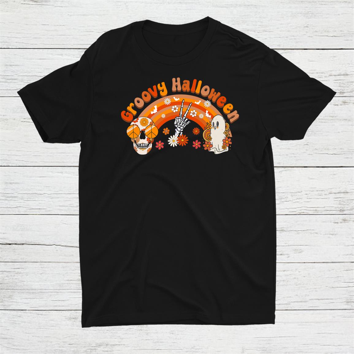 Groovy Halloween Retro Rainbowshirt Groovy Halloween Retro Rainbowshirt